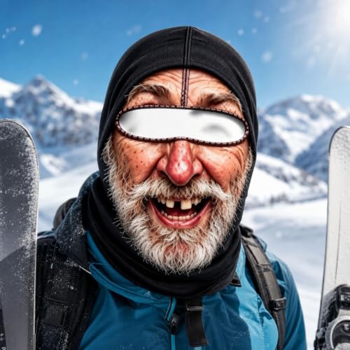 Old Man Ski Mask Funny Realistic Face Balaclava 7D Printed Face Headwear - image 4