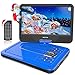 Produktbild WONNIE 2019-Upgrade 10.5" Tragbarer DVD-Player, Schwenkbaren Bildschirm, HD Display 4-5 Stunden Akku, USB/SD Slot, Kinder (Blau)