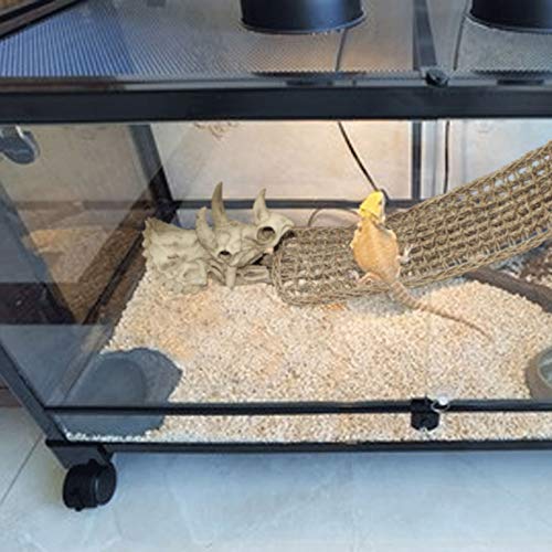 Tfwadmx Bearded Dragon Tank Accessories Resin Dinosaur Triceratops Skull Reptiles Seagrass Hammock Habitat Decor… - Image 7
