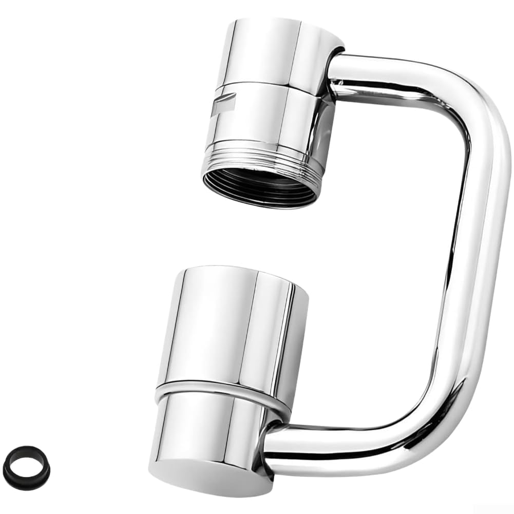 SOHNVWTGD Tap Extension Arm, Faucet Rotatable Multi-Function All-Copper Extender for Washbasin Sink Kitchen Bathroom(C)