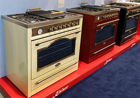 Kaiser Empire HGE 93555 ElfEm/Retro Gas Elektro Standherd 90cm/ Range Cooker/ 115L / Herd mit Gas Kochfeld/ 4,5 Kw WOK/Elektro Backofen /8 Funktionen/Selbstreinigung/Drehspieß/Erdgas/Flüssiggas - 4