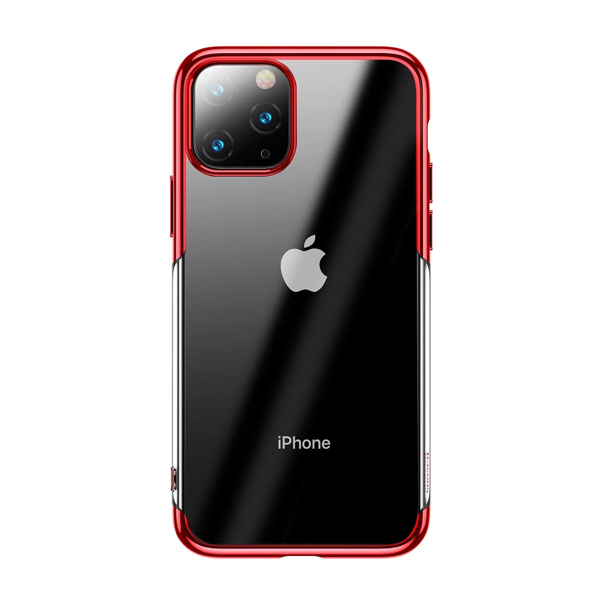 Baseus Shining Case, iPhone 11 Pro Cep Telefonu Kılıfı, Şeffaf/Transparan, Kırmızı