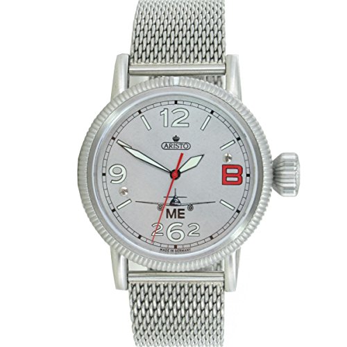 Mens-Clock Fliegeruhr ME 262 Rote 'B' Automatic - Aristo 3H262-RBM