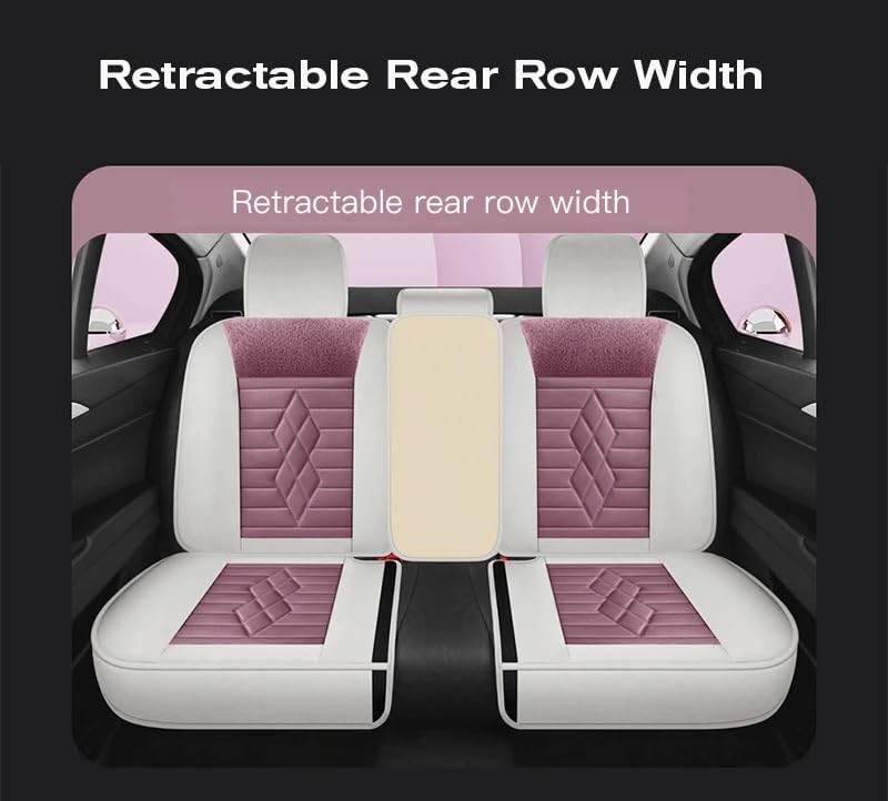 Ensemble complet chaud 5 sièges pour voiture avec coussin épais isolant - 3