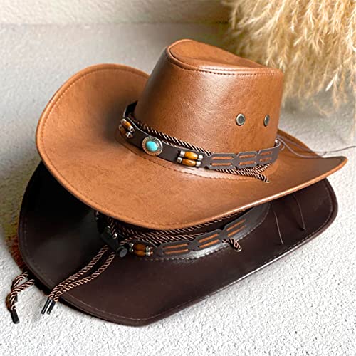 Rainflowwer Blue Stone Hat Band For Womens Cowboy Hat, Hand Made Replacement Gem Hat Belt For Men #TOP4