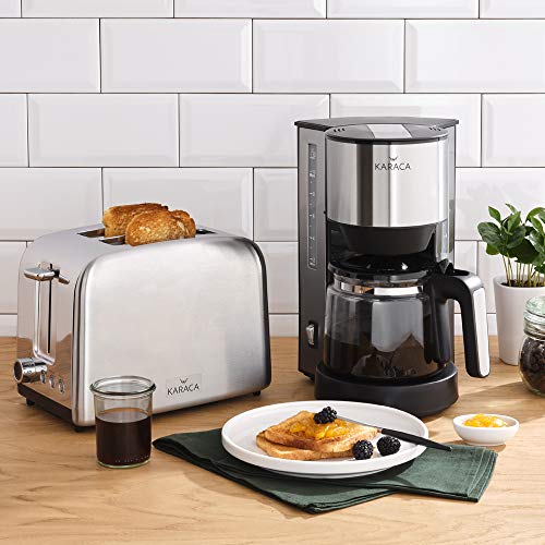 Karaca Inox Toaster, 850 W, 7 verschiedene Frittierstufen, toaster 2 scheiben, grill elektrisch, brötchen zum aufbacken… – Bild 3