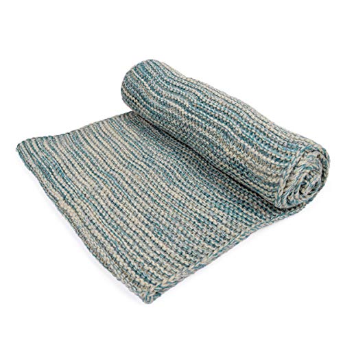 TrendsBlue Two-Tone Winter Knit Warm Infinity Loop Circle Scarf4