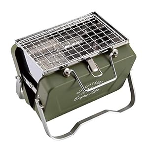 キャプテンスタッグ(CAPTAIN STAG) バーベキューコンロ グリル V型 卓上グリル B6型 オリーブ モンテ UG-81" 