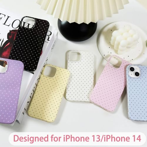 Hython for iPhone 14 Case & iPhone 13 Case Cute Polka Dot Aesthetic Design Simple Cover 6.1", Thin Slim Anti-Scratch Soft TPU Bumper Shockproof Rubber Protective Phone Cover Women Girls Girly, Pink - image 5