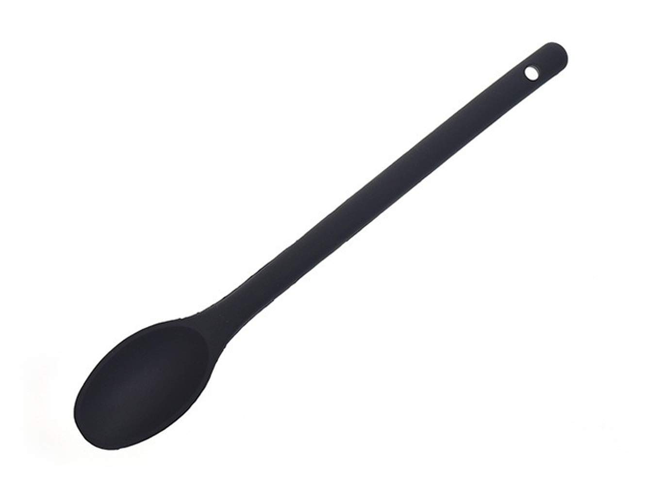 Confezione da 2 cucchiai da cucina grandi in silicone, antiaderenti, resistenti al calore, senza BPA, perfetti per cucinare, mescolare, servire zuppe (oro rosa, nero, kaki