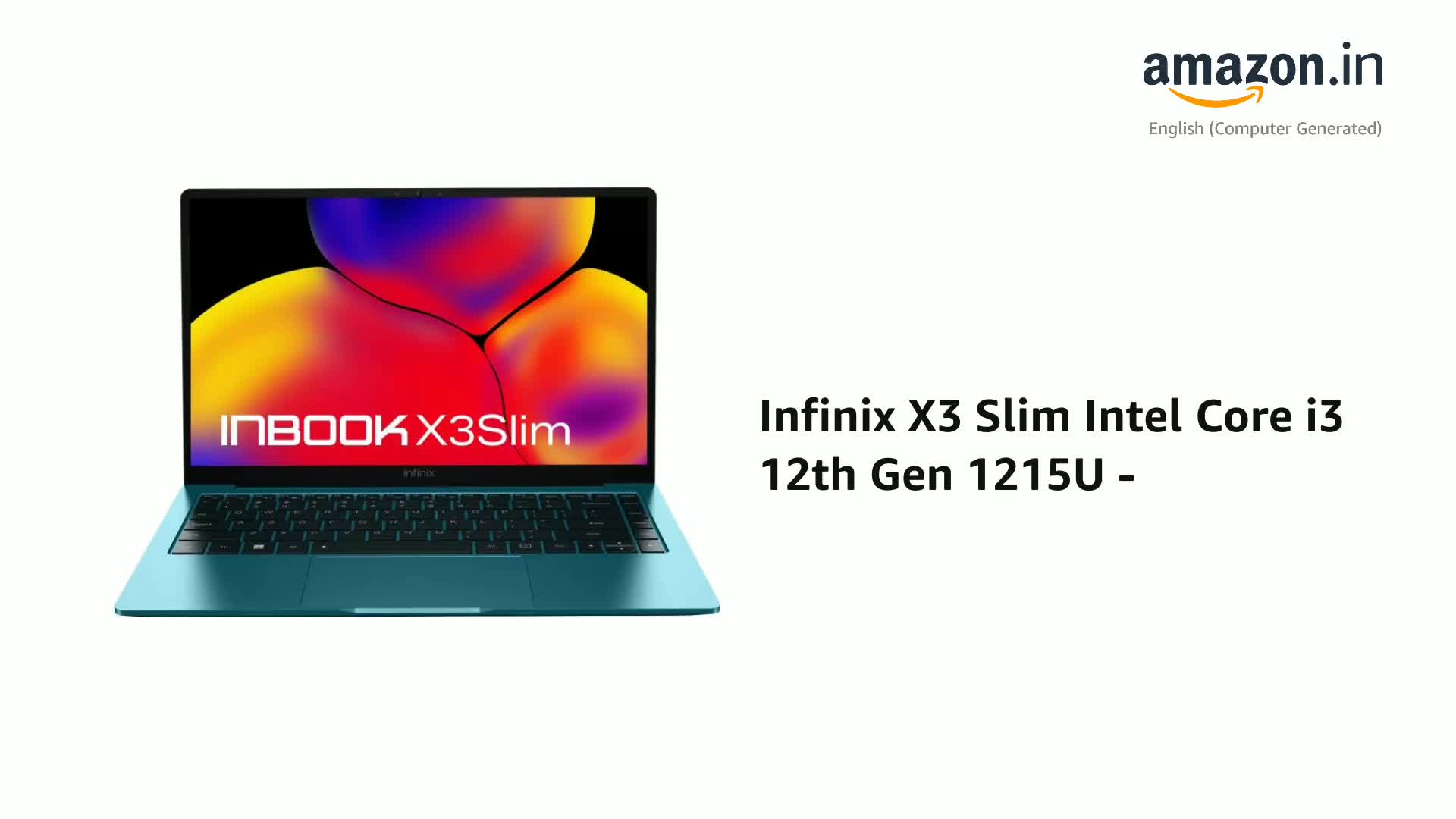 INFINIX X3 Slim Intel Core i3 12th Gen 1215U - (8 GB/512 GB SSD