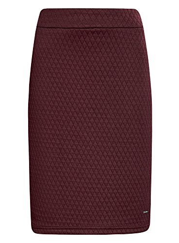 Preisvergleich Produktbild oodji Collection Damen Gesteppter Bleistiftrock, Rot, DE 34 / EU 36 / XS