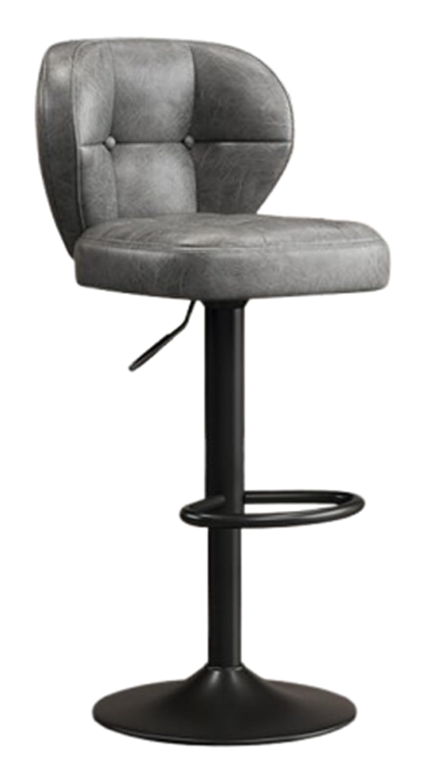 NHDVDVAV Modern Bar Stools with Back,Adjustable Swivel Bar Chairs with 360° Rotation, Counter Height Stools Adjustable Height for Kitchen Island, Bistro, Cafe,I,Set of 1
