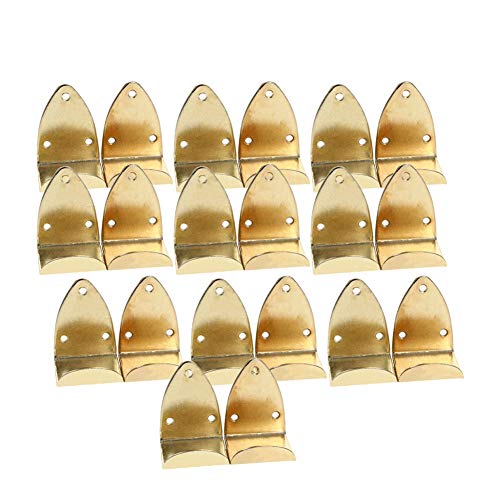 Image of MroMax Picture Photo Frame with Hook Metal Brace Bracket Hanger Gold Tone 38 x 44 x 58mm /1.50 x 1.73 x 2.28-inch (L x W x H) Large 20pcs