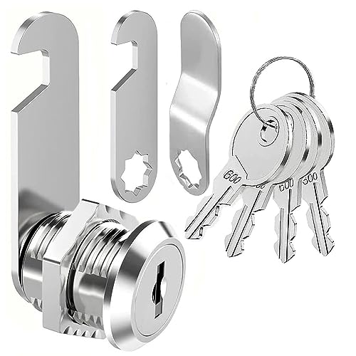 Ziyuya Boîte aux Lettres Serrure Avec Clés Similaires - Cam Lock pour Armoire, Tiroir, Vanité, Porte d'Armoire et Casier de Meubles (20MM)