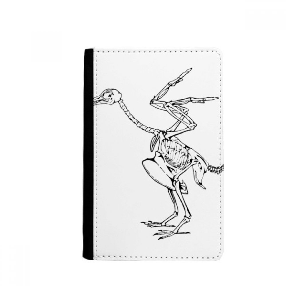 DIYthinker Skeleton Ostrich Decoration Pattern Passport Holder Notecase Burse Wallet Cover Card Purse