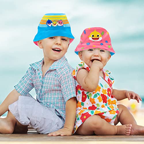 Baby Shark Toddler Bucket Hat, Reversible Kids Sun Hat, Toddler Girls Bucket Hat & Boys Bucket Hat, Pinkfong Baby Shark #TOP4