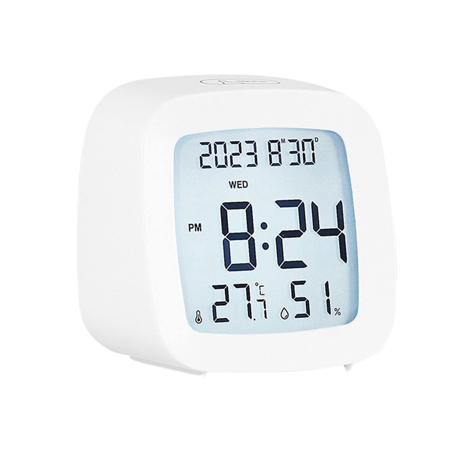 Creations Small Digital Alarm Clock Bedside Clock with Temperature for Seniors Elderly WhiteHome & Garden|Home Decor|Clocks|Alarm Clocks-image-11