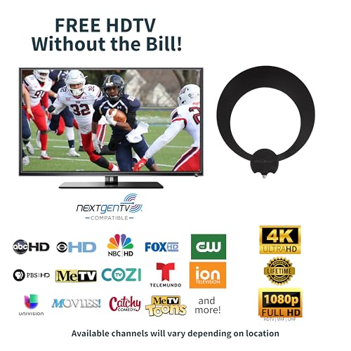 image for Antennas Direct ClearStream Eclipse UHF Indoor TV Antenna, Reversible,