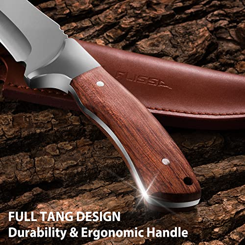 Haushof 24 Oz Travel Mug & Flissa Hunting Knife With Leather Sheath #TOP5