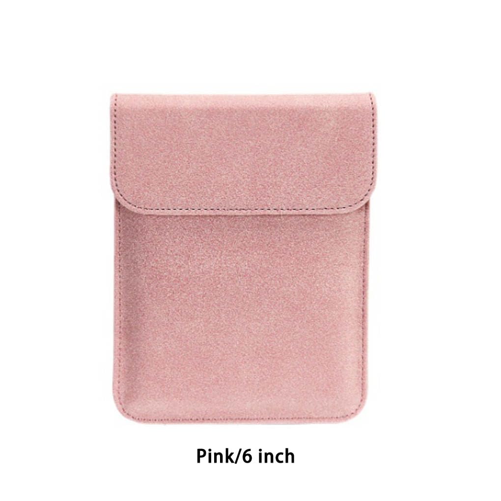 Set di 5 custodie protettive per tablet, in ecopelle, portatili, leggere, accessori rosa