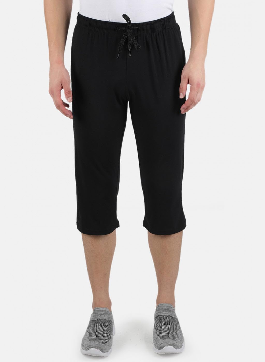 Segolike Pure Rayon Capri Pyjama, Black, 28 Inch, Elastic Waist, Men's Loungewear-picture-36