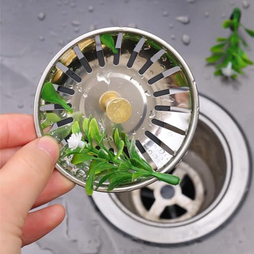Coladores de acero inoxidable para desagüe de cocina 2 piezas miniatura 3