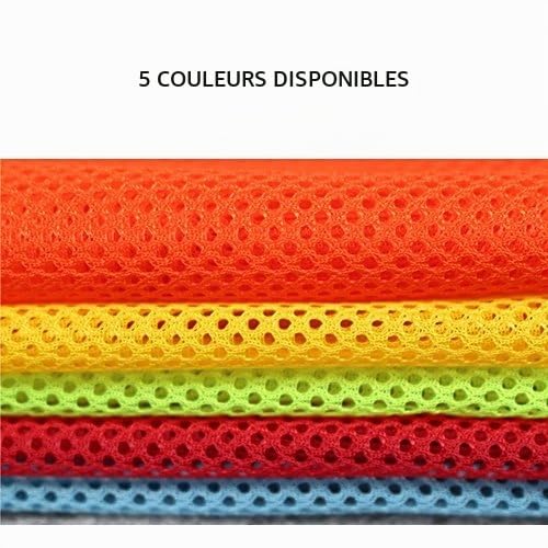 VGEBY Lot de 12 gilets de sport pour adultes Chasuble Veste d'entraînement en maille respirante pour football, basket-ball, rugby