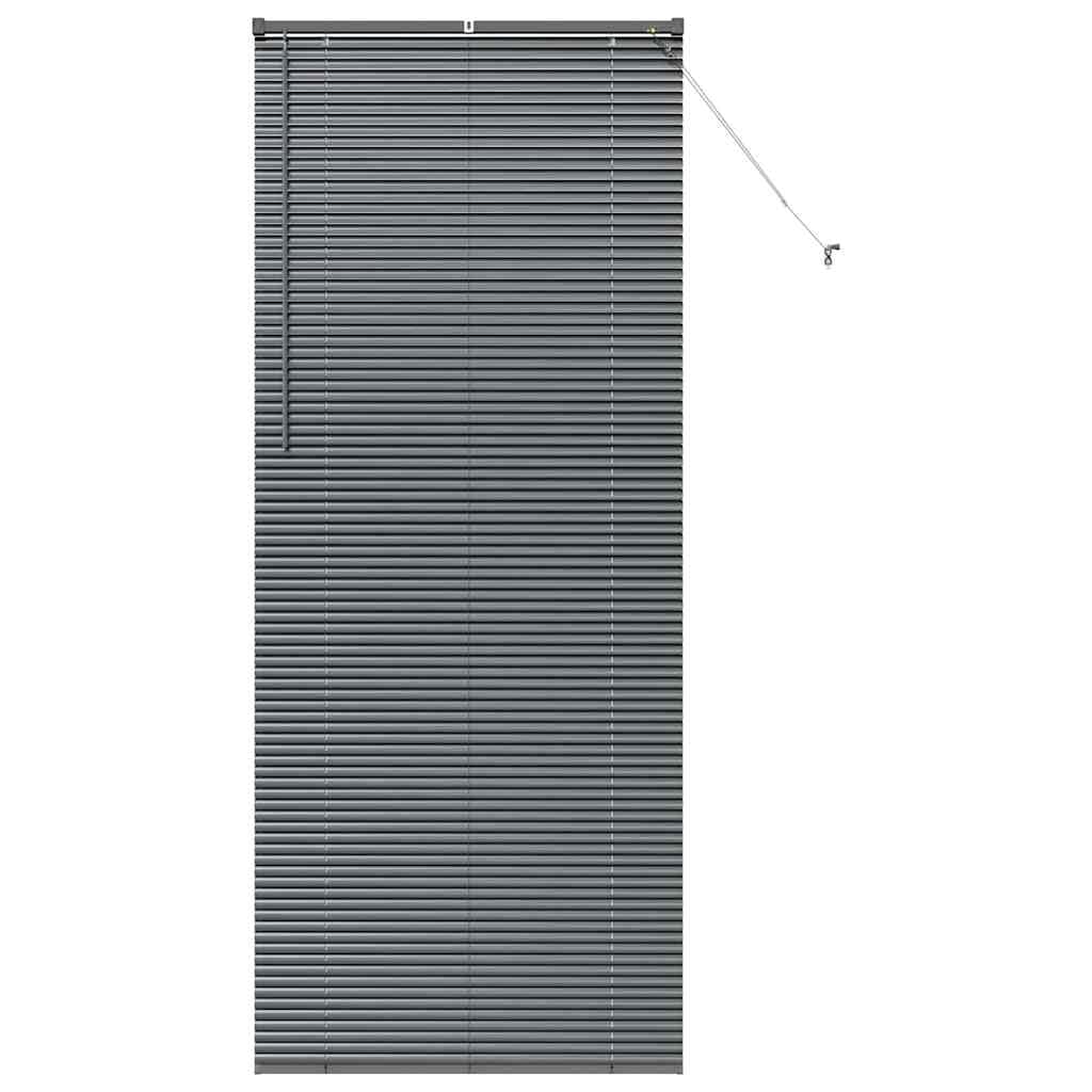 Vidaxl Venetian Blinds Manual Dark Grey 220 X 85 Cm Aluminium