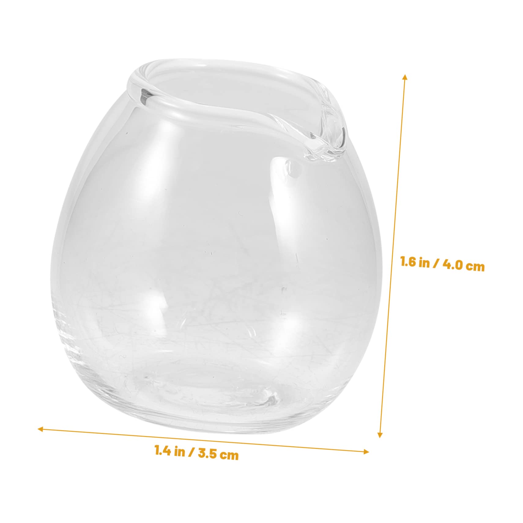 Mikinona Pcs Mini Glass Milk Pitcher for Sauce Seasoning Frother Milk Jar Pitcher Japanese Style for Cooking