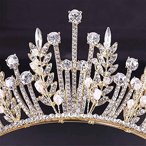 Tiara de cristal real contra caídas para peinados de boda 2