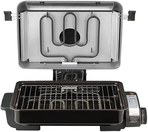 Miniatura 2 de Asador de pescado de doble cara con placa de parrilla de alambre, perilla de control de temporizador, calefacción de doble cara