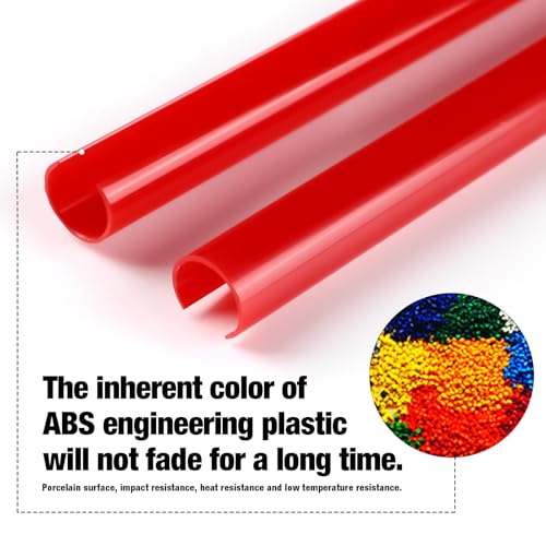 Image of KUNGKIC For 2024 2025 Mustang Grill Inserts Trims ABS V Brace Stripes Wrap Covers Exterior Car Accessories (Red)