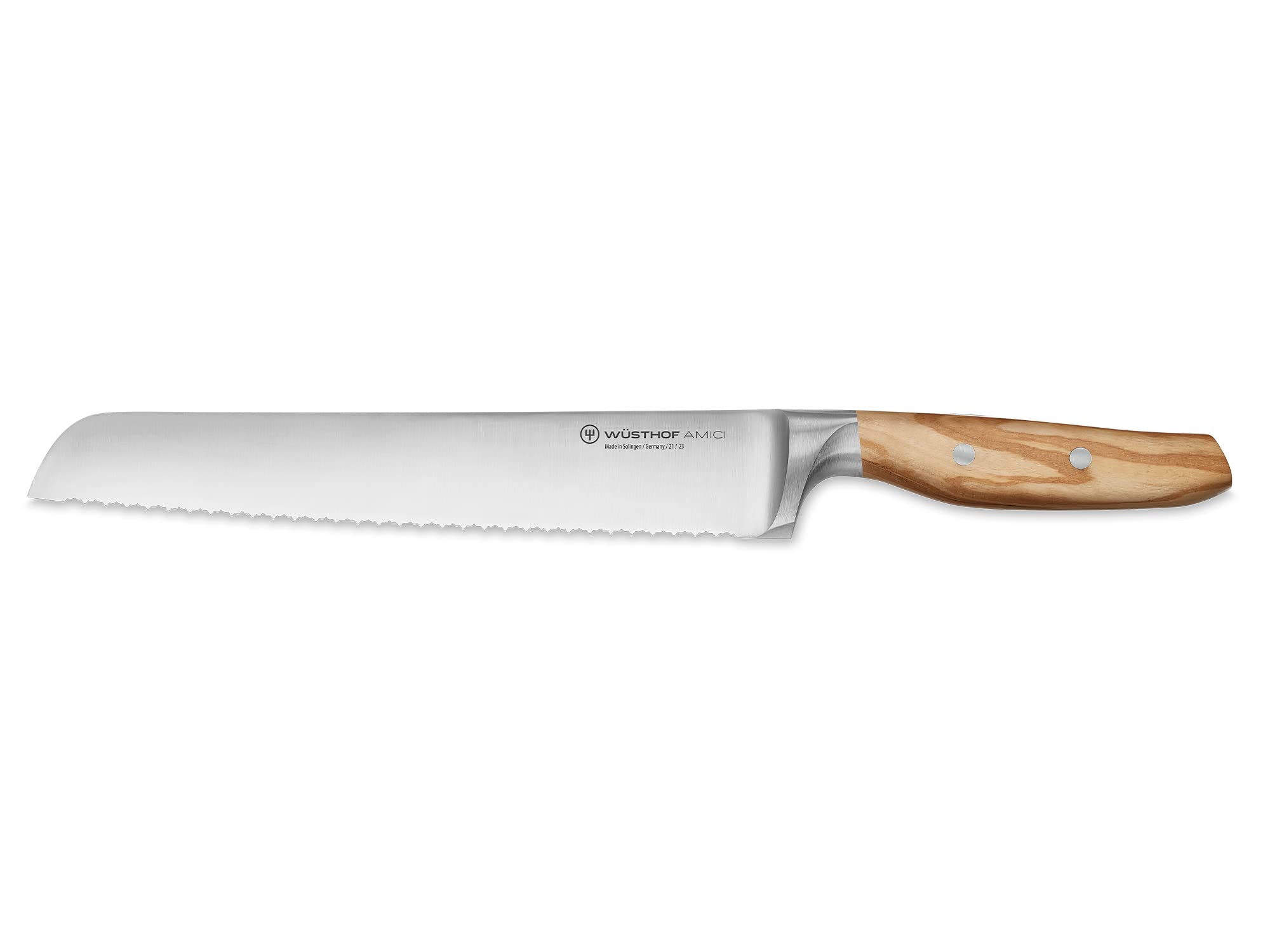 AMICI 9" Double Serrated Bread Knife, Tan