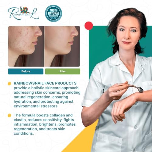 RainbowSnail - 5 in 1 Snail Mucin Skincare Set - Snail Skincare Set, Skincare Set Gift, Snail Moisturiser Face Women, Korean Skincare, Gift For Her, Sunscreen, SPF30, Eczema - Image 6