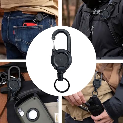 TESGADGETS Diebstahlsicheres Handyband, einziehbarer Handyhalter mit Gürtelclip, Handy-Lanyard mit Stahlseil, für Reisen, Wandern, Arbeit und Musikfestivals