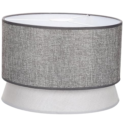 Abat-jour de plafond gris foncé au design vintage en tissu double