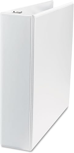 Economy - Carpeta de vinilo con anilla en D, capacidad de 2 pulgadas, color blanco