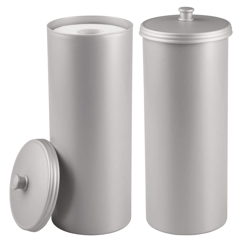 Buy mDesign Free Standing Toilet Roll Holder Set of 2 Plastic