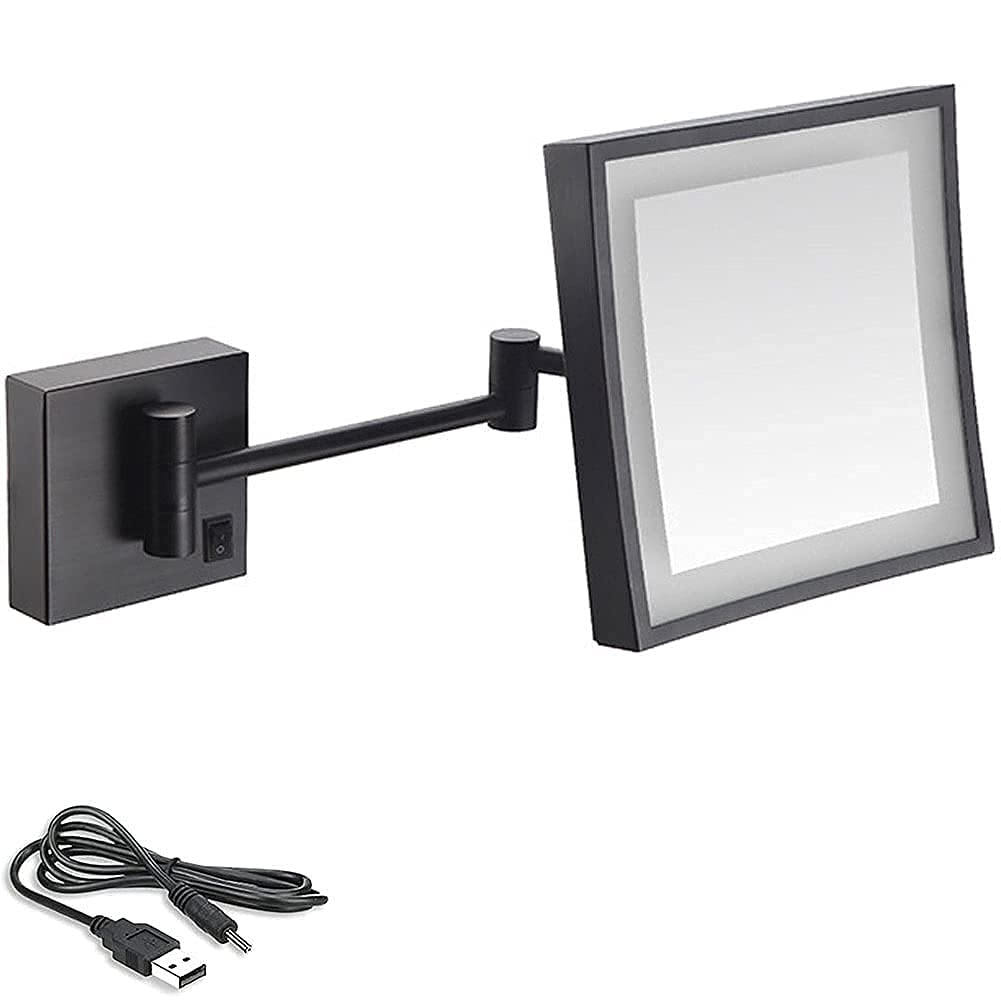 Miroir de rasage grossissant 3X mural avec miroir pivotant de 8 pouces