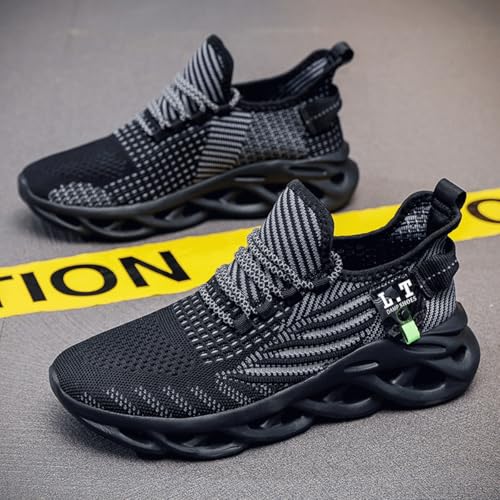 Image of Mens Running Shoes Gym Slip on Sneakers Non Slip Walking Tennis Sports Work Athletic Workout Casual Lightweight Breathable Fashion