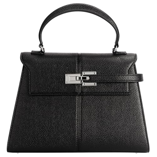 Women's Top-handle Handbags– Vegan Leather Vintage Top Handle Des...
