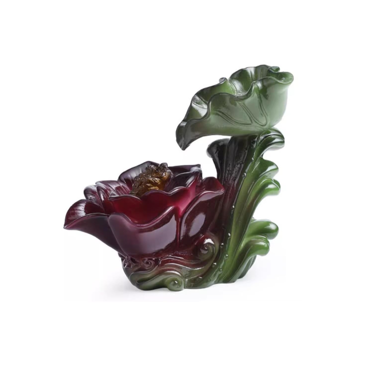 ENGENDER Kung Fu Tea Pet Creative High Temperature Color Changing Lotus Tea Pet Handmade Statue Ornaments Table Set Accessories