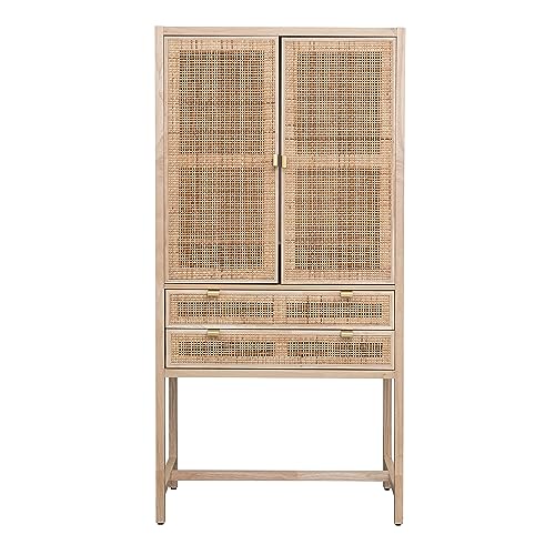 Bloomingville, Natural Woven Cane and Wood Cabinet with Doors and Drawers by Bloomingville - Image 3