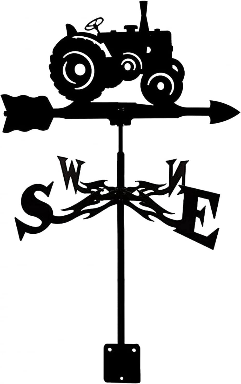 Wind Vane for Garden Tractor Weather Vane Weathervane Stainless Steel Garden Stake Weather Vane Measuring Tools Wind Direction Indicator Weathercock Suitable for Outdoor Metal Products-B||Tractor
