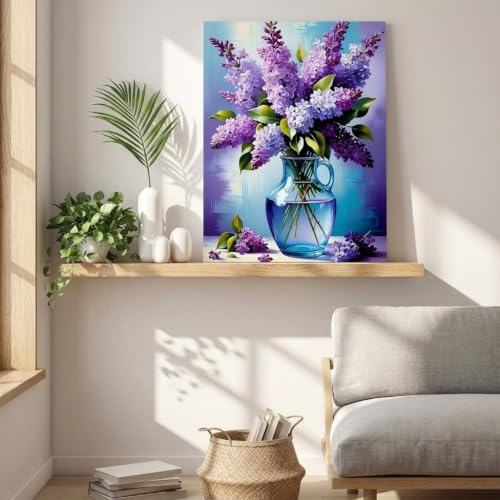 Image of HASTHIP Flower Diamond Painting Kit Adults 5D Floral DIY Art