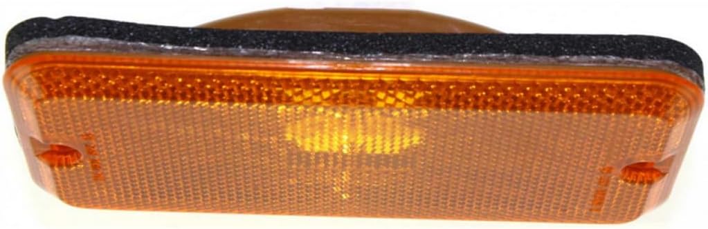 For Chevy/GMC Van 1985-1996 Side Marker Light Assembly Unit Driver and Passenger Side | Pair | Front | Chrome Housing | Amber Lens | Replacement For GM2550113 | 915489