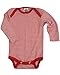 Cosilana 71053 Body/justaucorps à manches longues pour bébé Laine/soie -  Rouge -   86 cm-92 cm