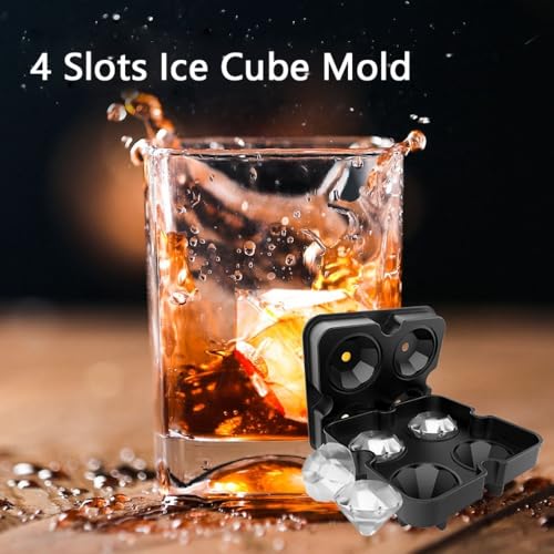 Molde para cubitos de hielo en forma de diamante con tapa miniatura 3