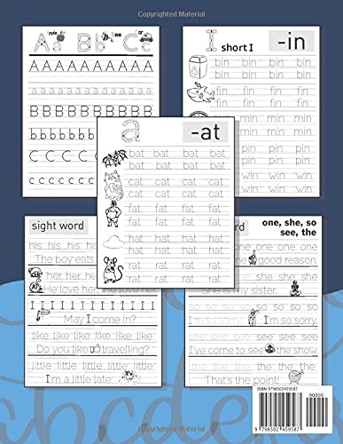 200 Short Vowels Sight Words Handwriting Workbook For Kids: 200 Sight Words Letter A to Z, Words and Sentences (Trace Letters Books for Kids and Beginner) - Image 2